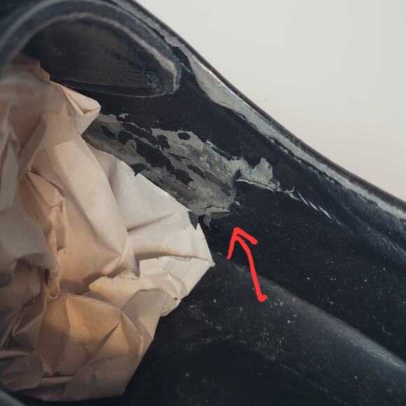 Calvin Klein Brodie Black Patent Mens Size 8.5 Oxfords Lace Leather Dress Shoes - Picture 11 of 16